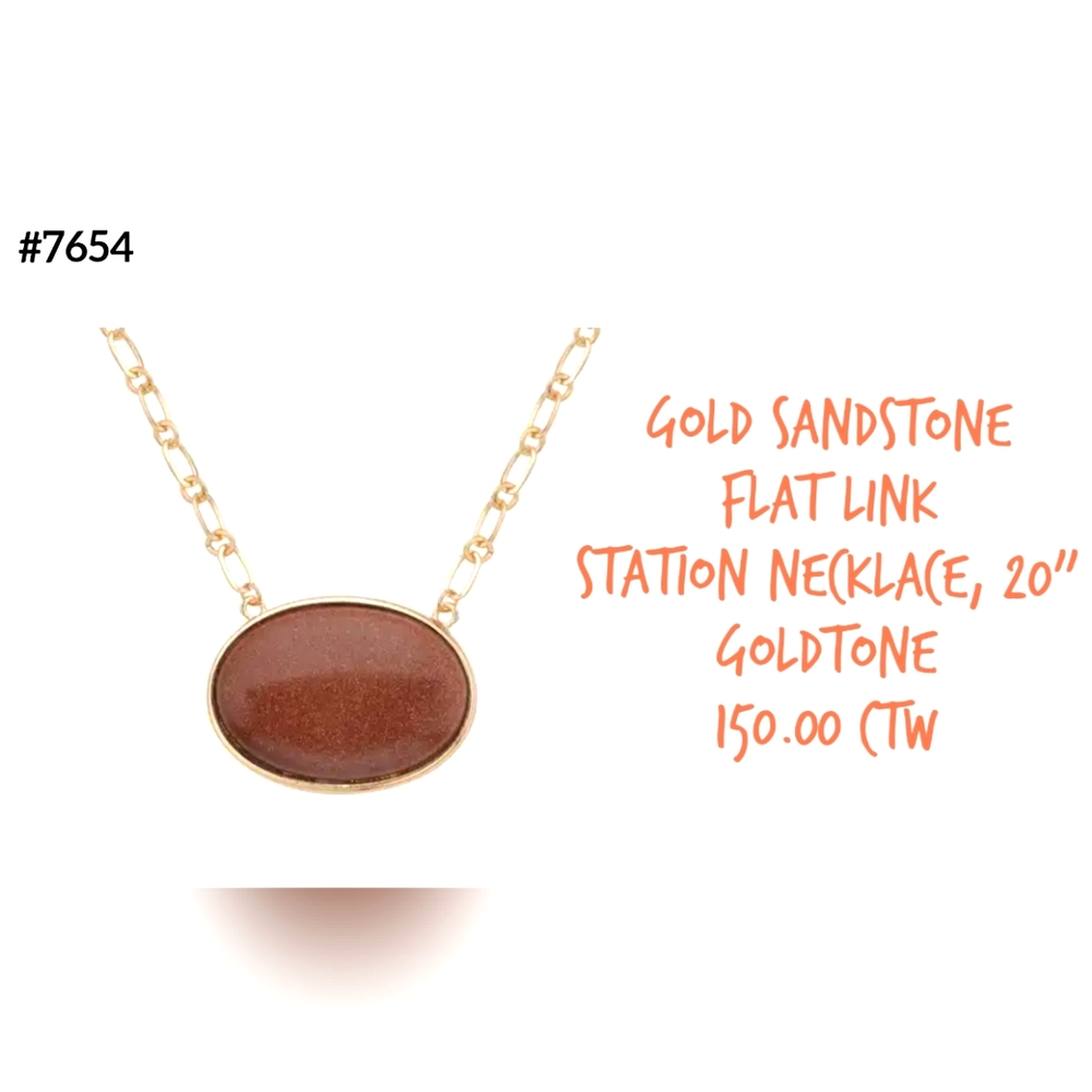 Gold Sandstone necklace, 20"